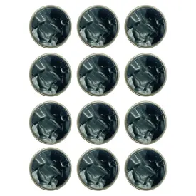 12 Pcs Shirt Shank Button Marble Finished Resin Textured for Mens and Women