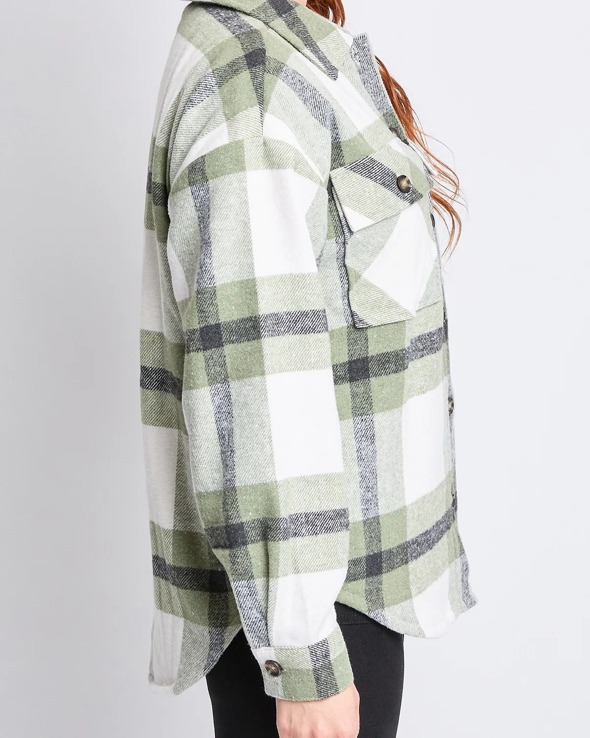 2025 YMI Plaid Flannel Shacket W/Sherpa Lining - J1227ssh