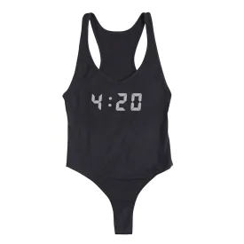 4:20 REFLECTIVE BODYSUIT BLACK - MJN