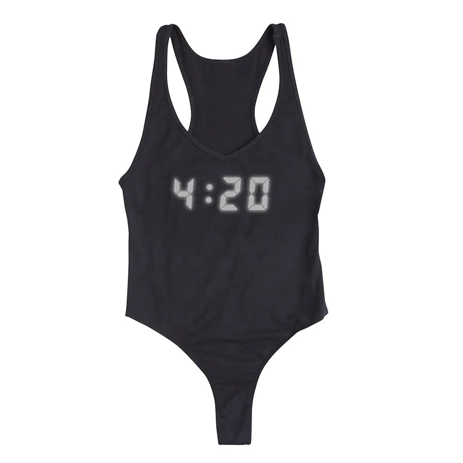 4:20 REFLECTIVE BODYSUIT BLACK - MJN