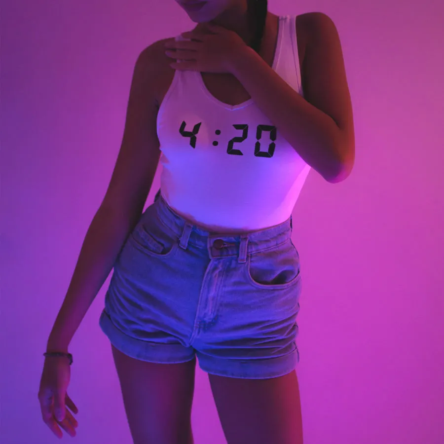 4:20 REFLECTIVE BODYSUIT WHITE - MJN