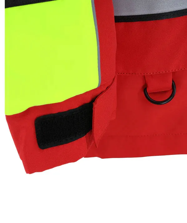 461STLR Safety Jacket: Hi-Vis Responder Parka: Waterproof: 2-Tone Lime & Red