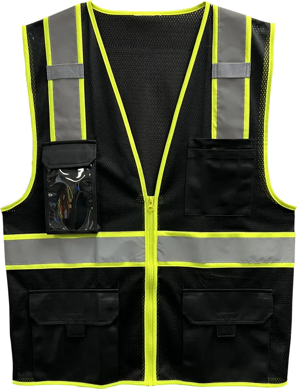 500GTBK Enhanced Visibility Vest - Black