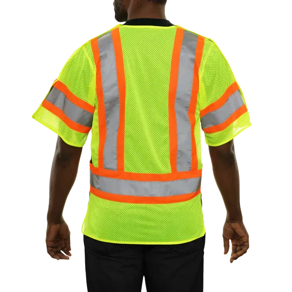 591GTLM Hi-Vis Breakaway Vest: ANSI 3, Mesh, Adjustable Side Wraps