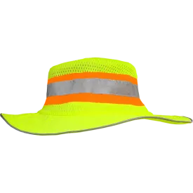 804STLM Safety Hat: Hi-Vis Lime Ranger Style Hat: ANSI HW: Contrasting Trim