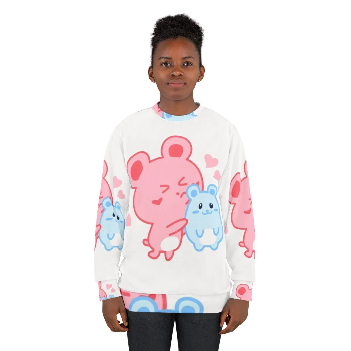 Adorable Two Hamsters Sweatshirt | Cute Kawaii Pastel Animal Shirt