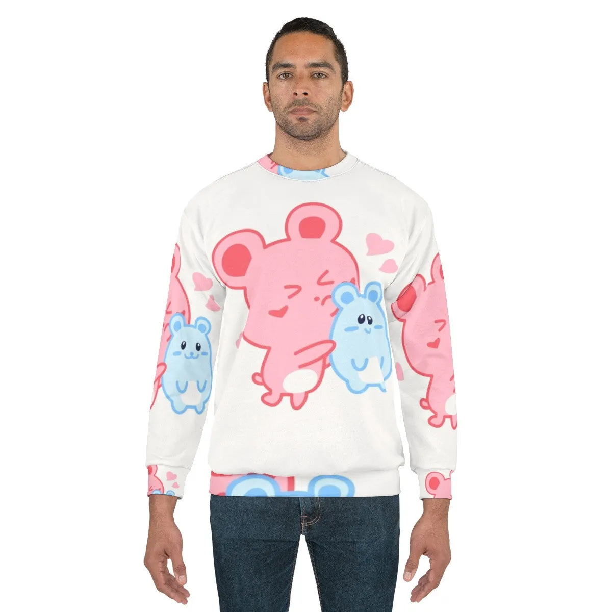 Adorable Two Hamsters Sweatshirt | Cute Kawaii Pastel Animal Shirt