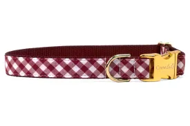 Alabama Crimson Check on Crimson Dog Collar