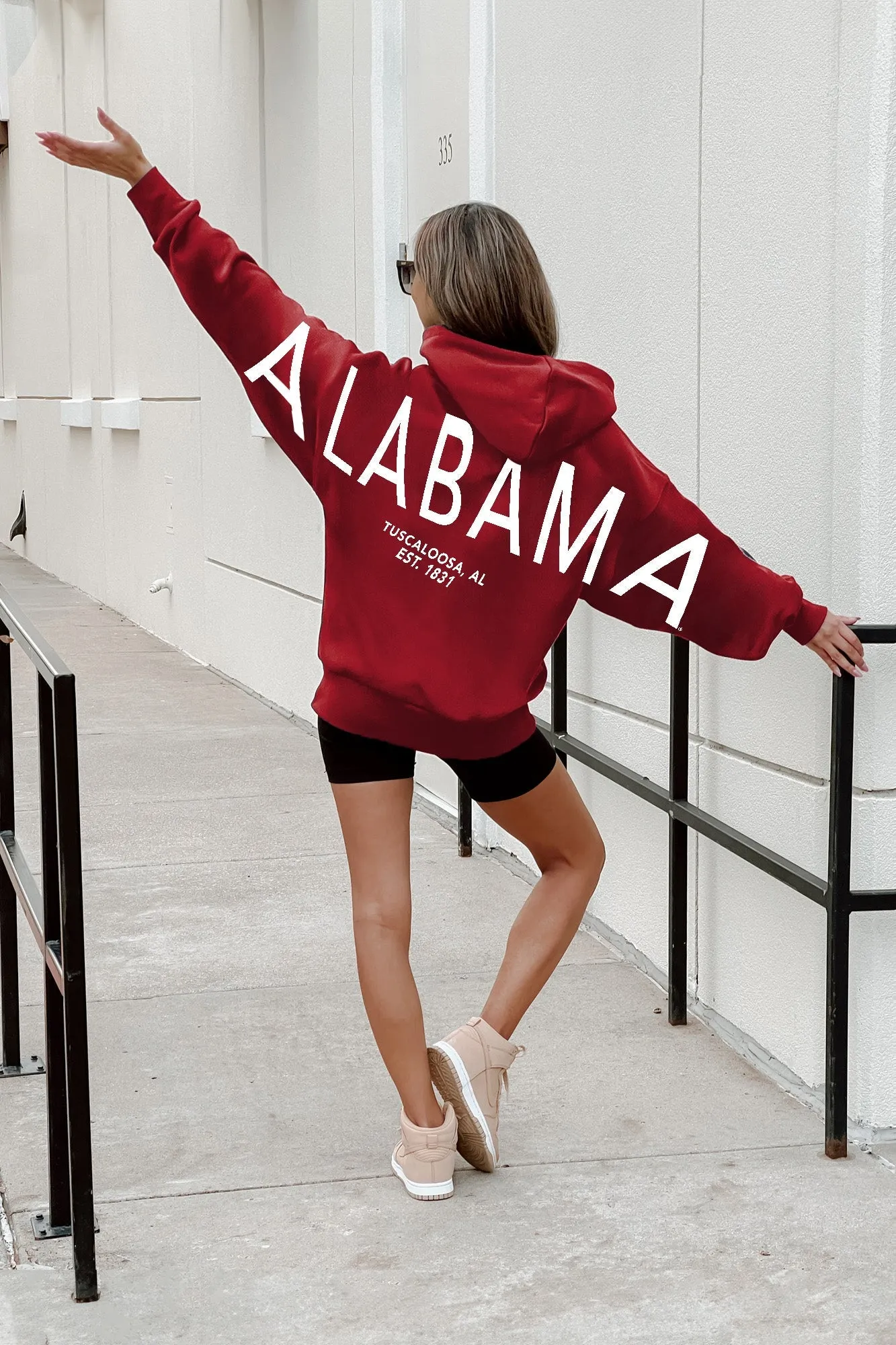 ALABAMA CRIMSON TIDE NEVER STOP OVERSIZED PREMIUM WEIGHT HOODIE