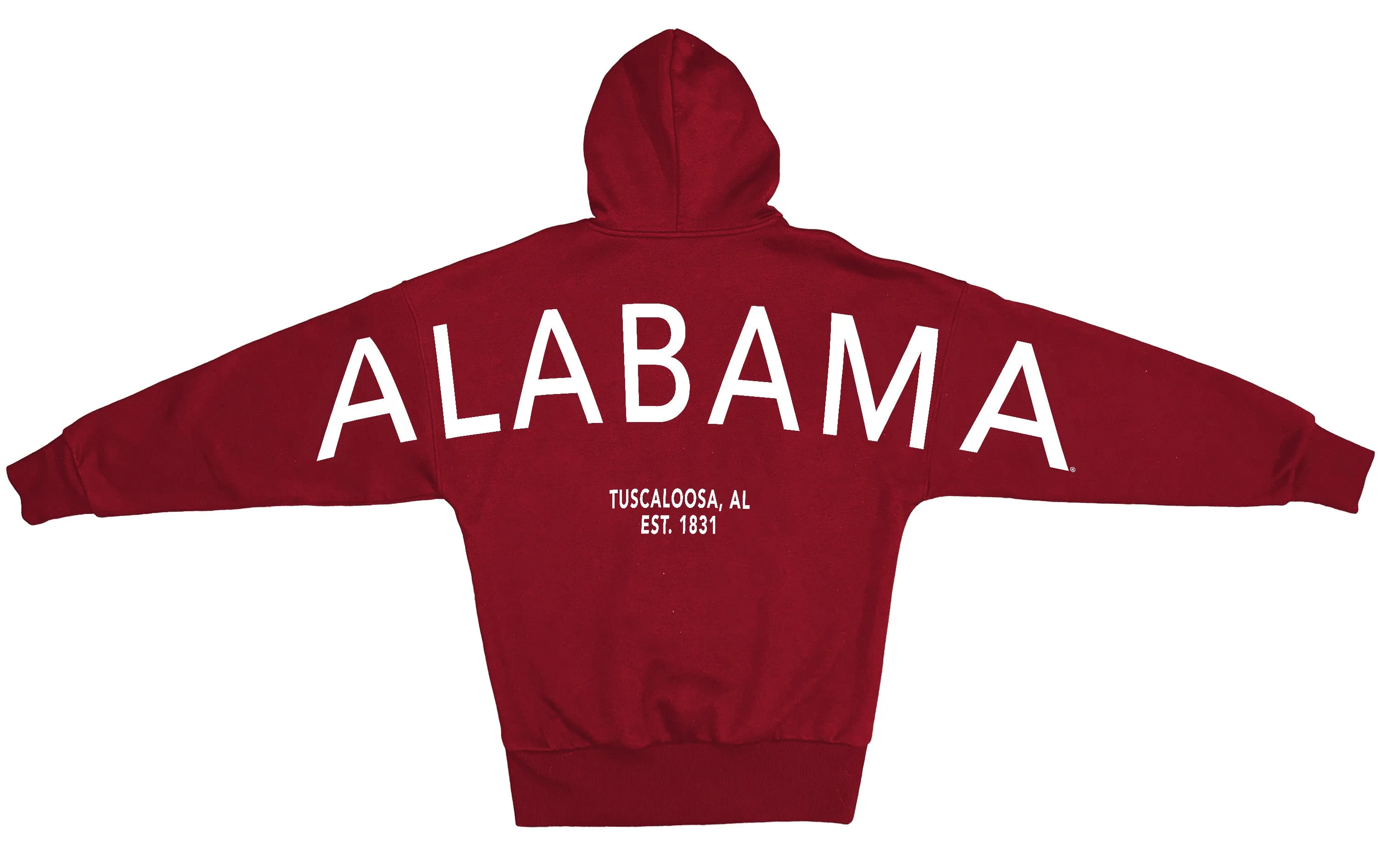 ALABAMA CRIMSON TIDE NEVER STOP OVERSIZED PREMIUM WEIGHT HOODIE