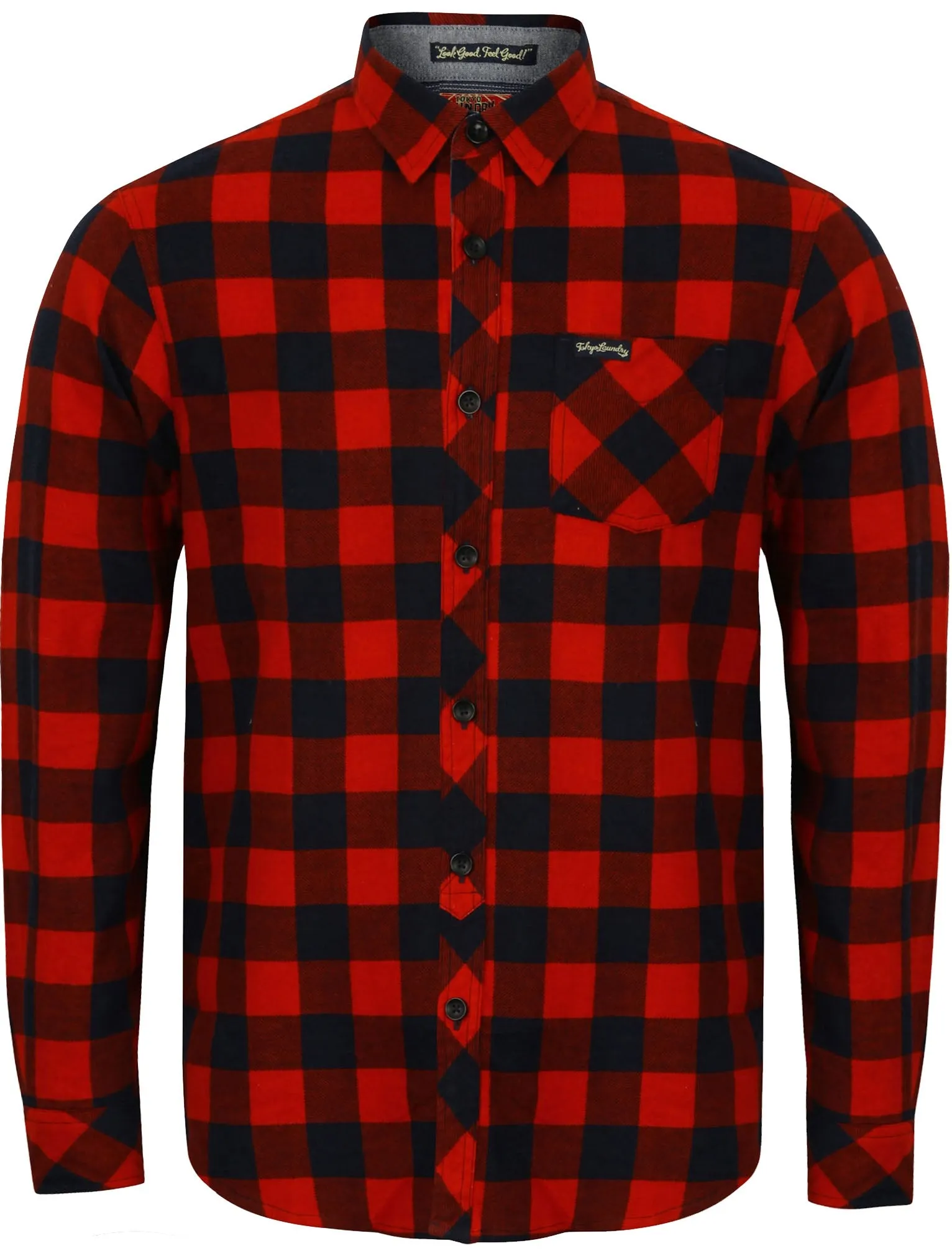 Alhambra Checked Flannel Shirt in Red / Navy - Tokyo Laundry