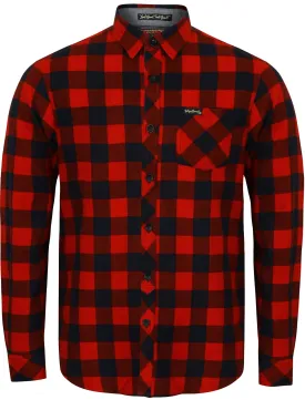 Alhambra Checked Flannel Shirt in Red / Navy - Tokyo Laundry