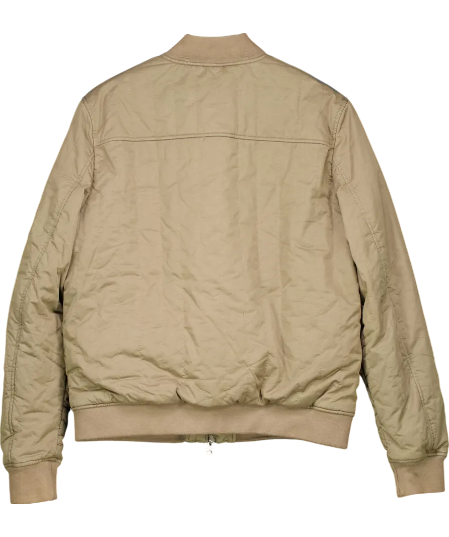 All Saints Beige Drake Bomber Jacket UK M