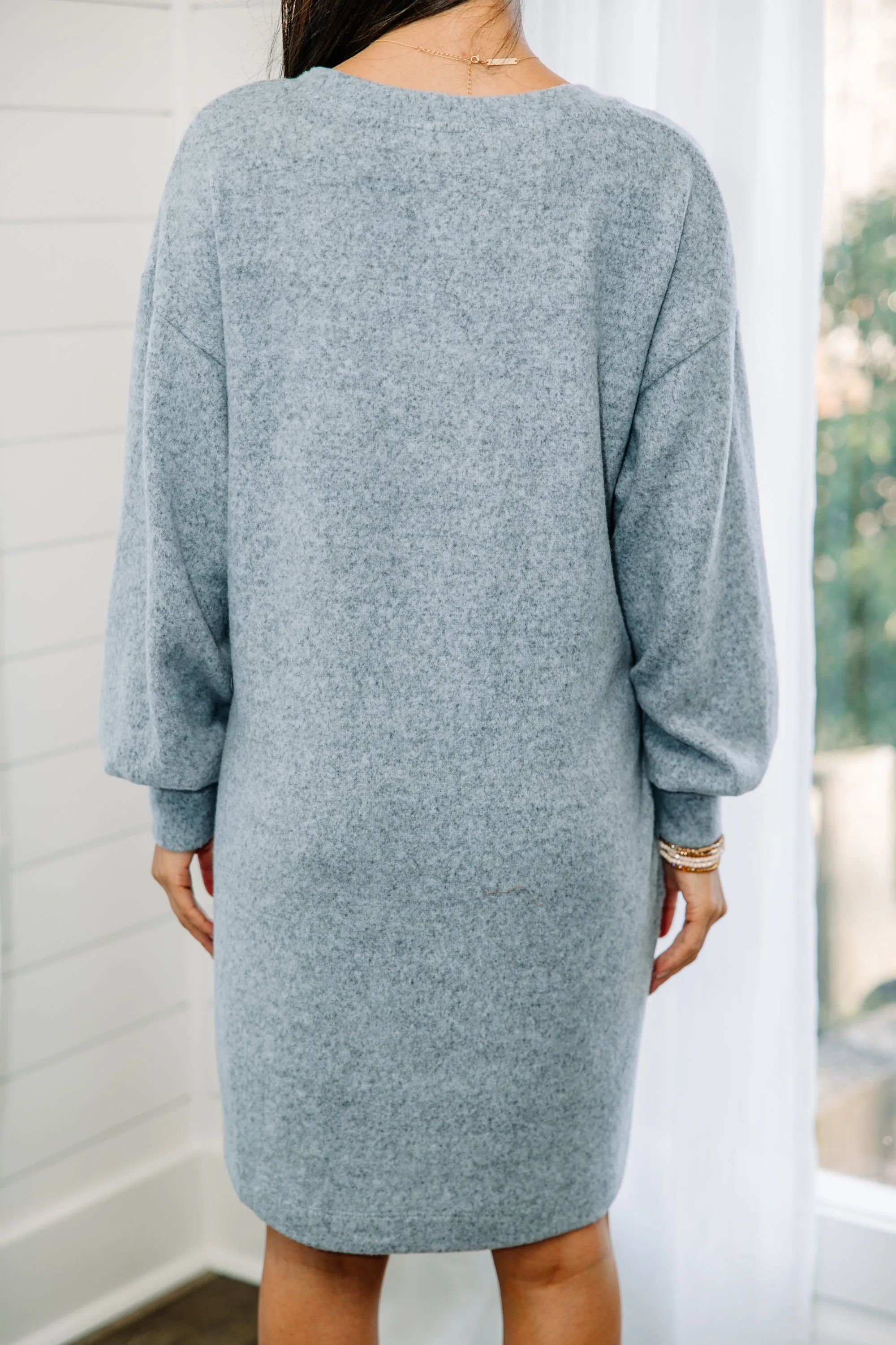 All You Know Light Blue Sweater Dress