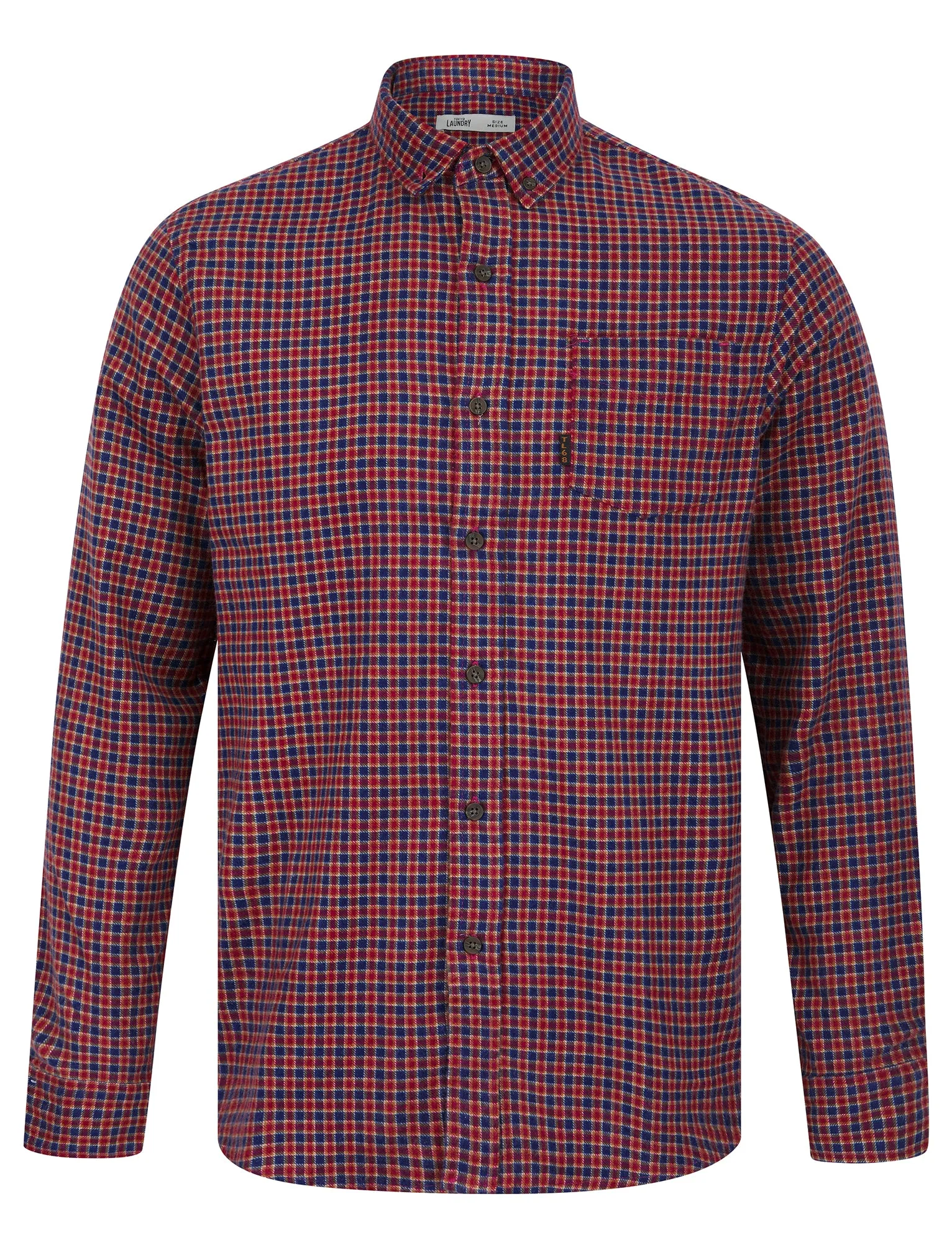 Anaik Checked Cotton Flannel Shirt in Raspberry Radiance - Tokyo Laundry