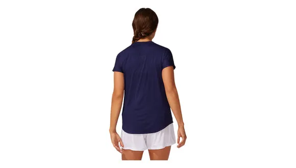 Asics Womens Court Piping SS Top - Peacoat