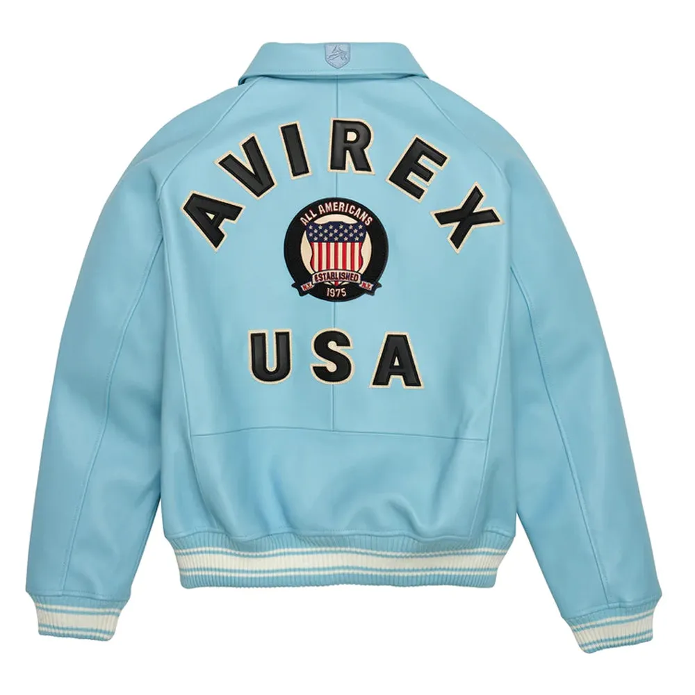 Avirex Icon Glacier Varsity Leather Jacket