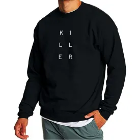 Back Print Sweatshirt for Men Full Sleeves Relaxed Fit - Killer