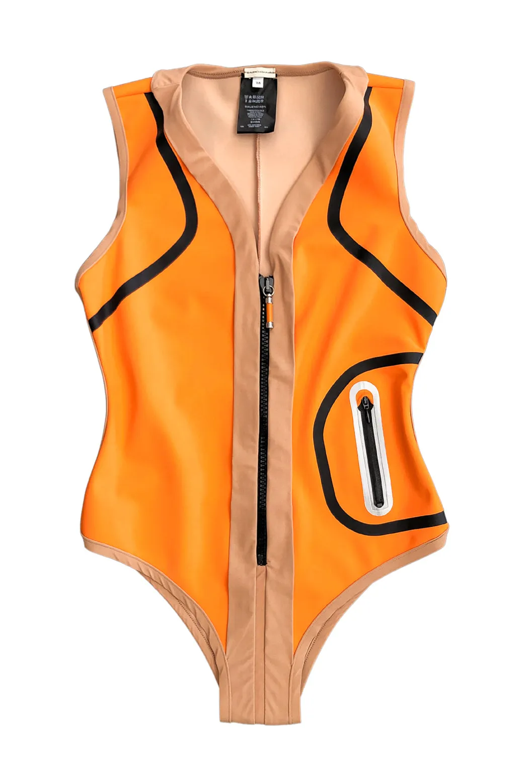 BALENCIAGA ORANGE TECH SWIMSUIT 2010