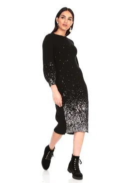 Belladonna Foil Print Sweater Dress