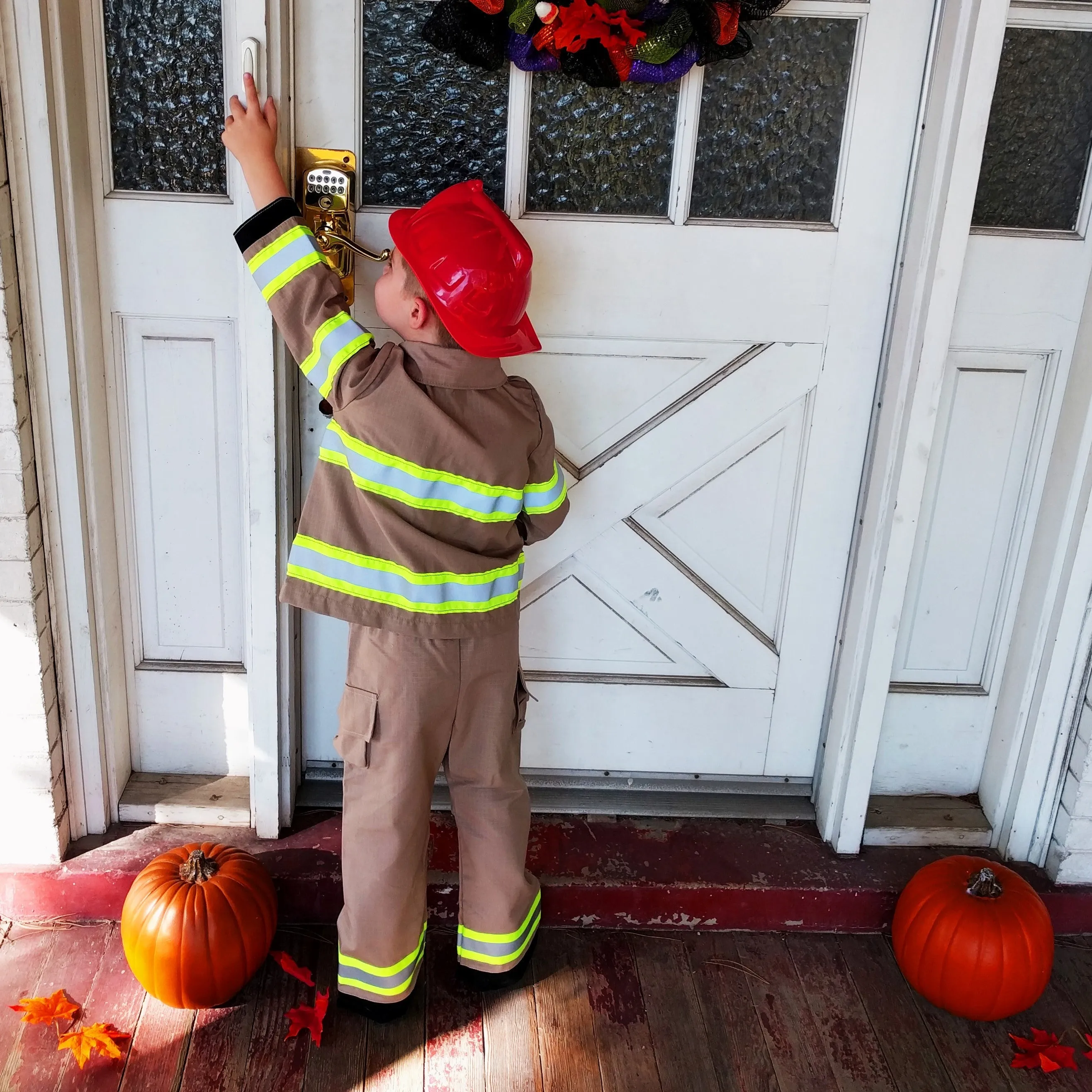 BIRTHDAY Firefighter Personalized TAN 3PC Toddler Outfit