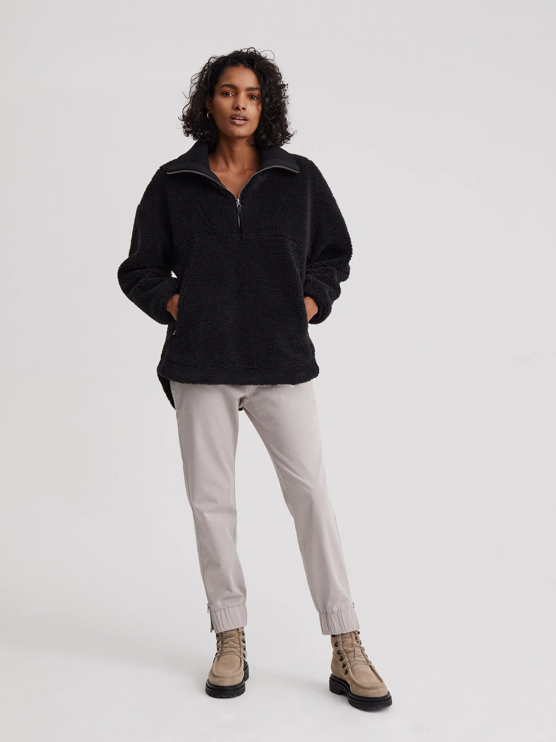 Black Stratton Sherpa Jacket