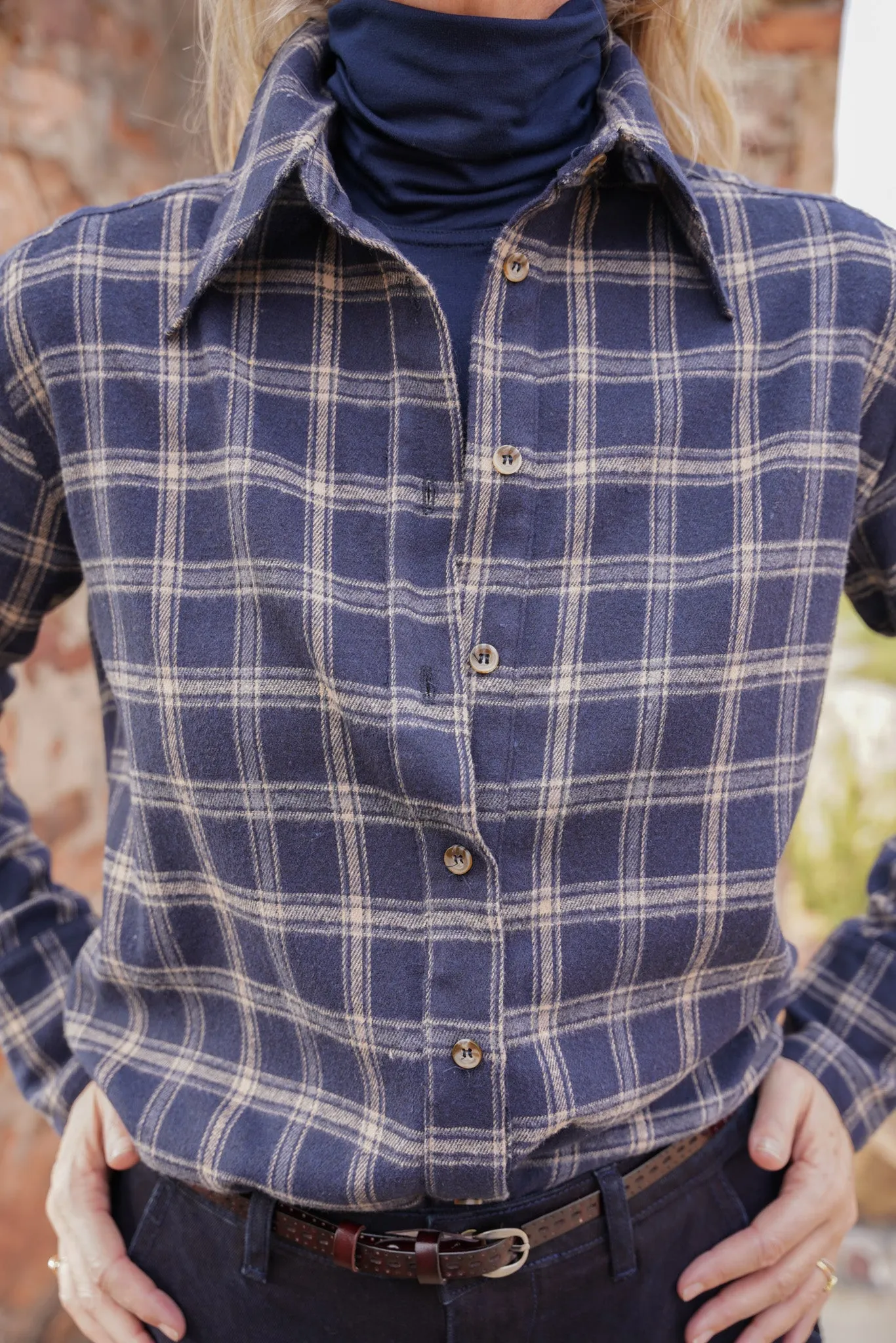 Blue Check Flannel Shirt