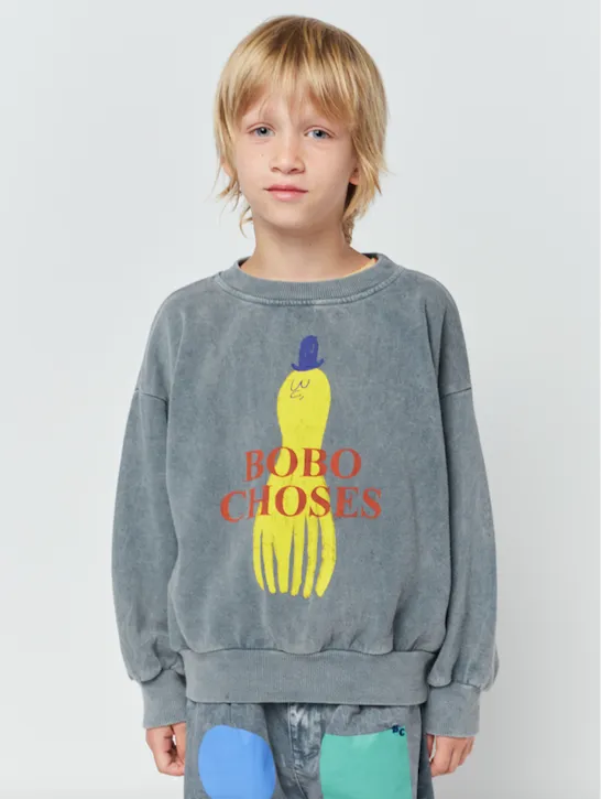 Bobo Choses Yellow Squid Sweatshirt