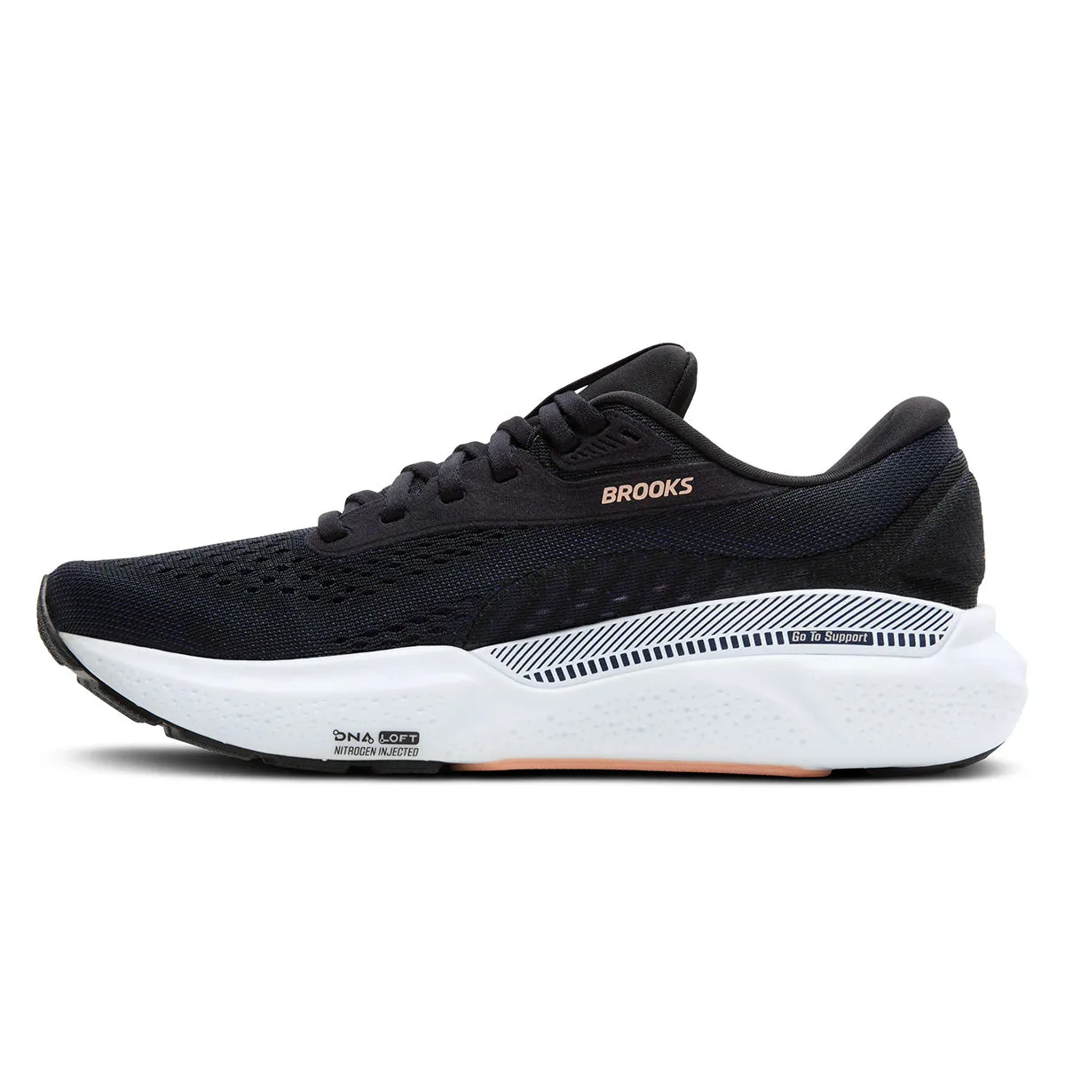 Brooks Adrenaline GTS 24 Womens | Black/peach/peacoat