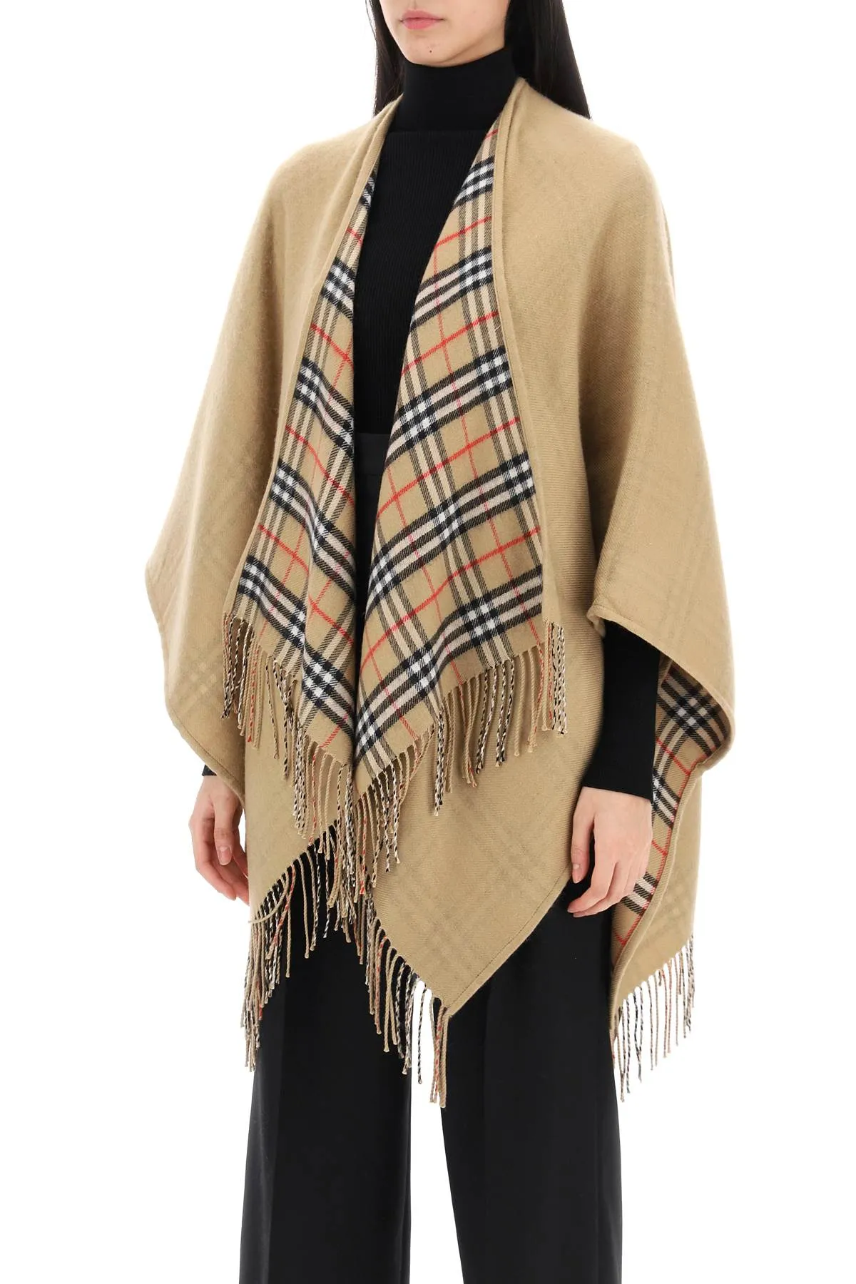 Burberry short wool cape