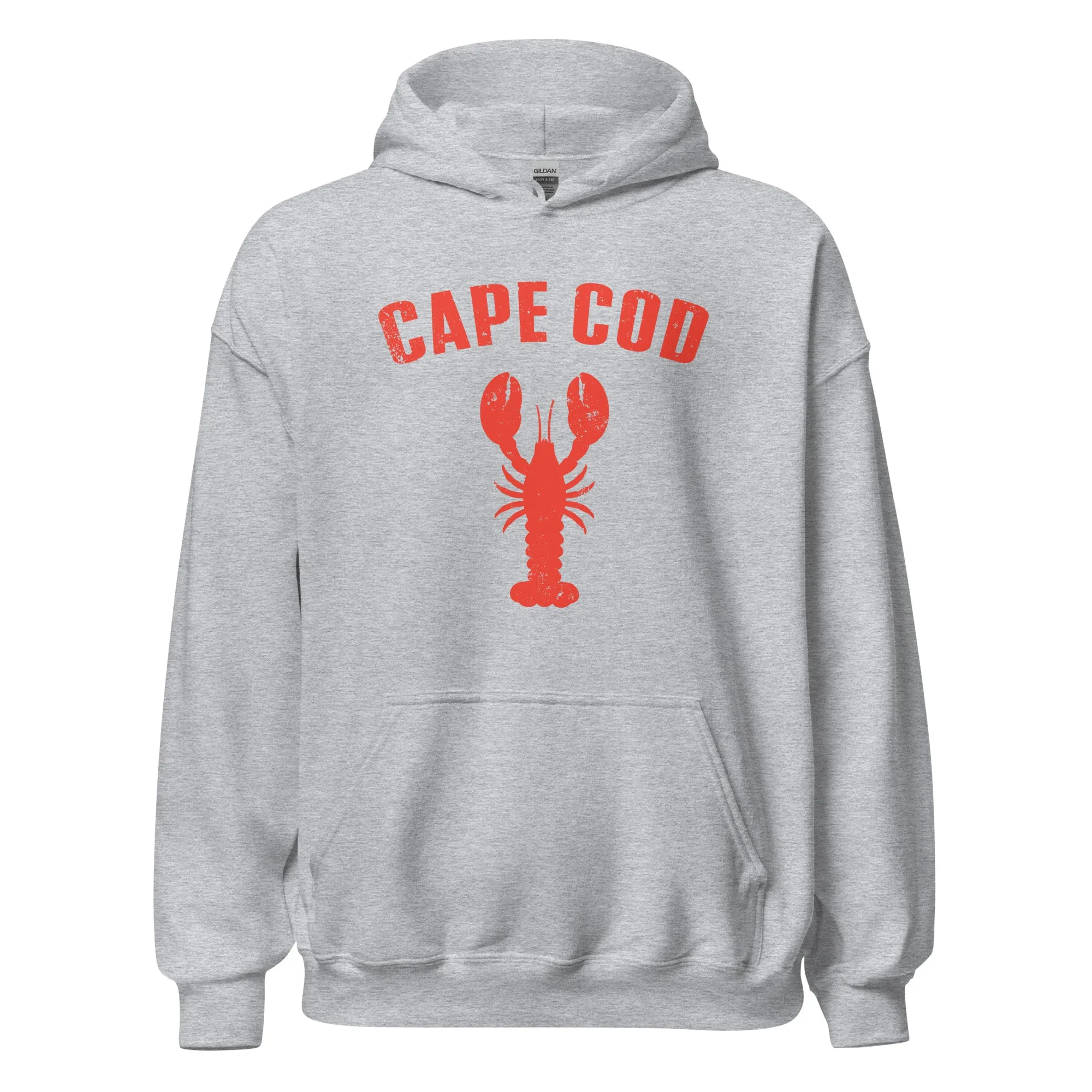 Cape Cod, MA Lobster Hoodie - Classic Summer Beach Vibe Sweatshirt