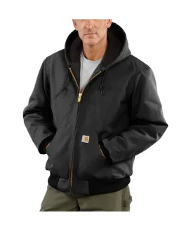 Carhartt Quilt-Flannel Lined Duck Active Jac - Black