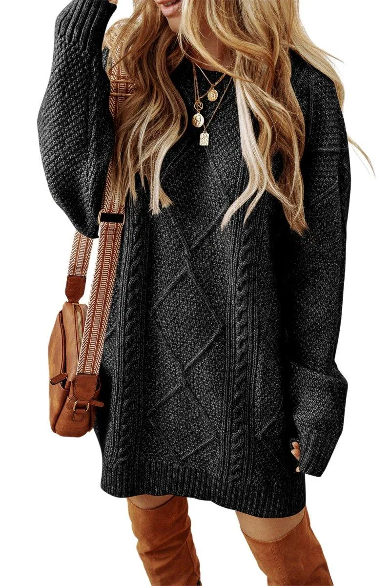 Cassidy Knit Loose Fit Sweater Dress