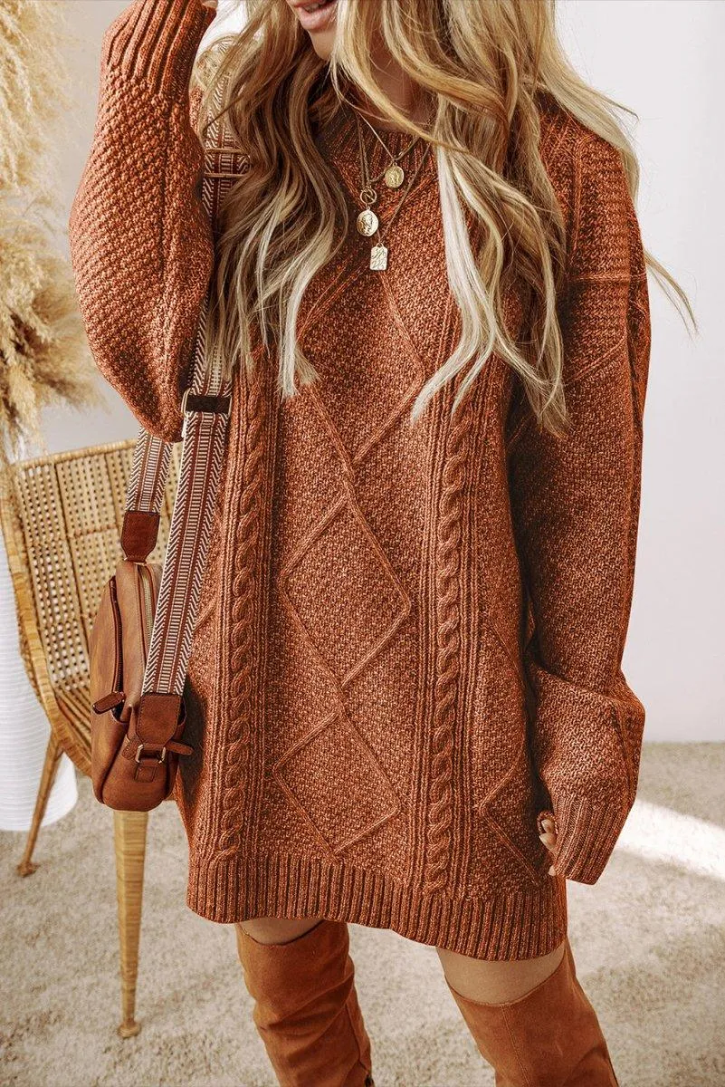 Cassidy Knit Loose Fit Sweater Dress