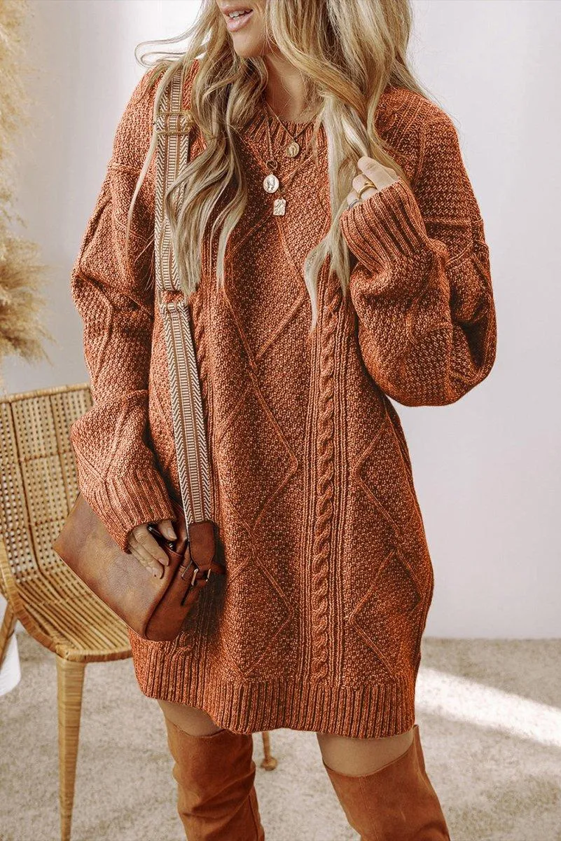 Cassidy Knit Loose Fit Sweater Dress