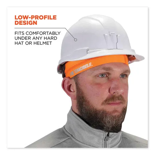 Chill-its 6632 Performance Knit Cooling Skull Cap, Polyester/spandex, One Size Fits Most, Orange