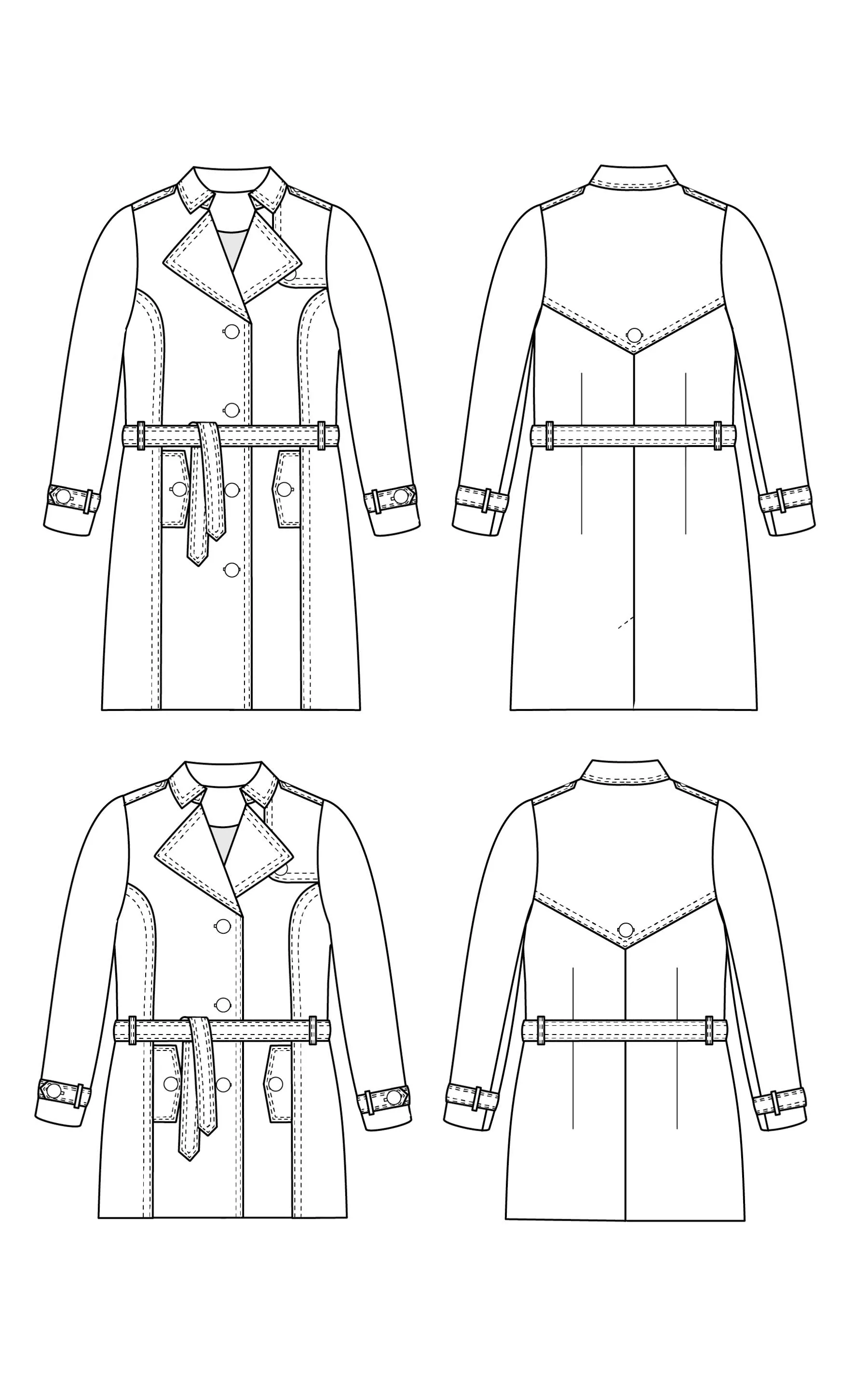 Chilton Trench Coat 12-28 printed pattern