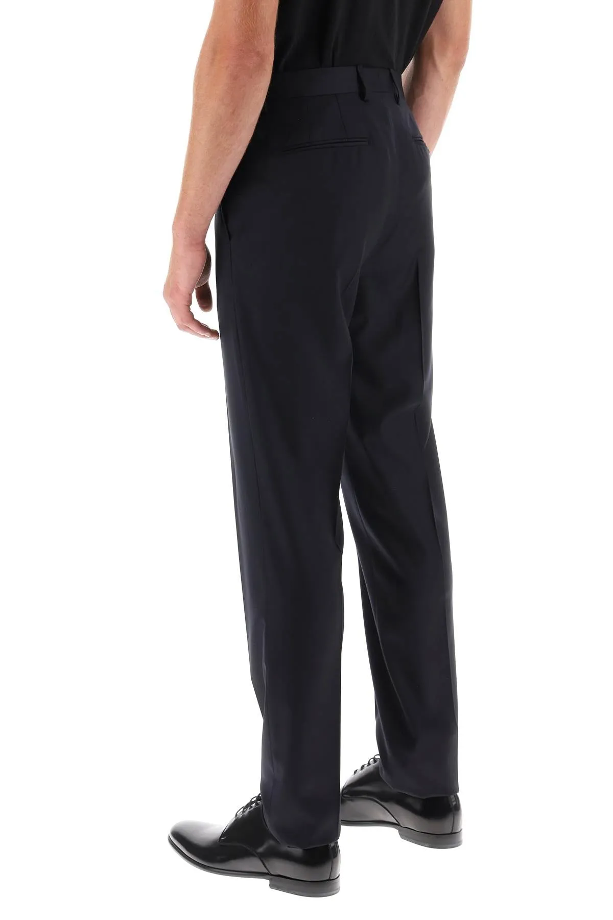 cigarette pants in light wool