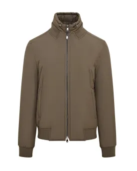 Corneliani TechTouch Bomber With Chest Piece (Green)