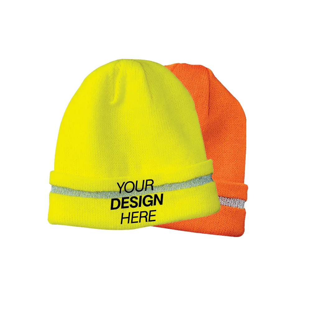 CornerStone® Enhanced Visibility Beanie with Reflective Stripe