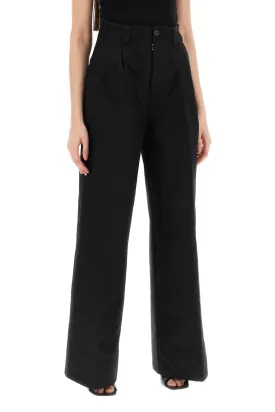 cotton gabardine trousers for