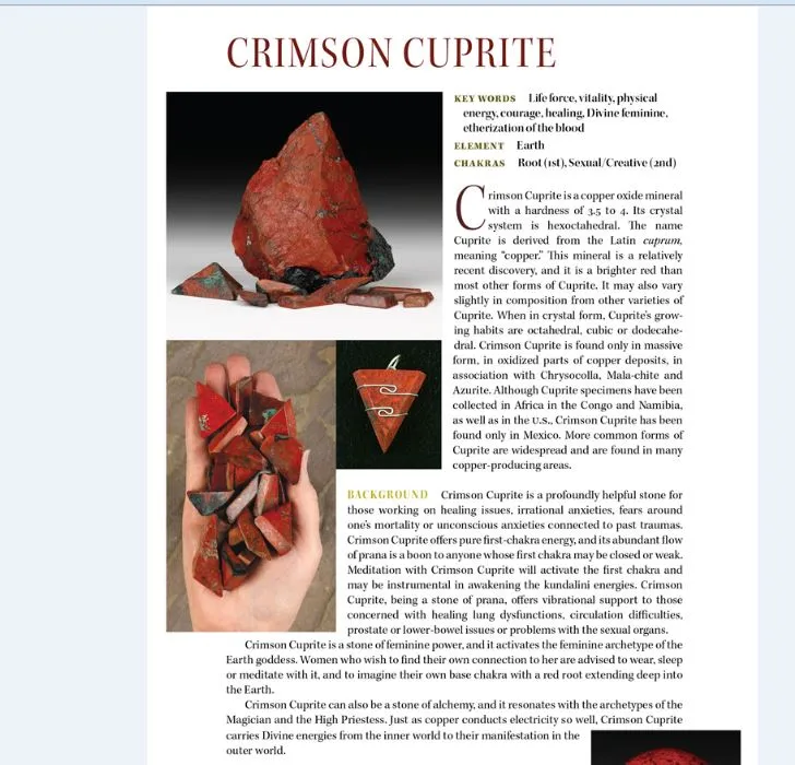 Crimson Cuprite Raw Crystal A   