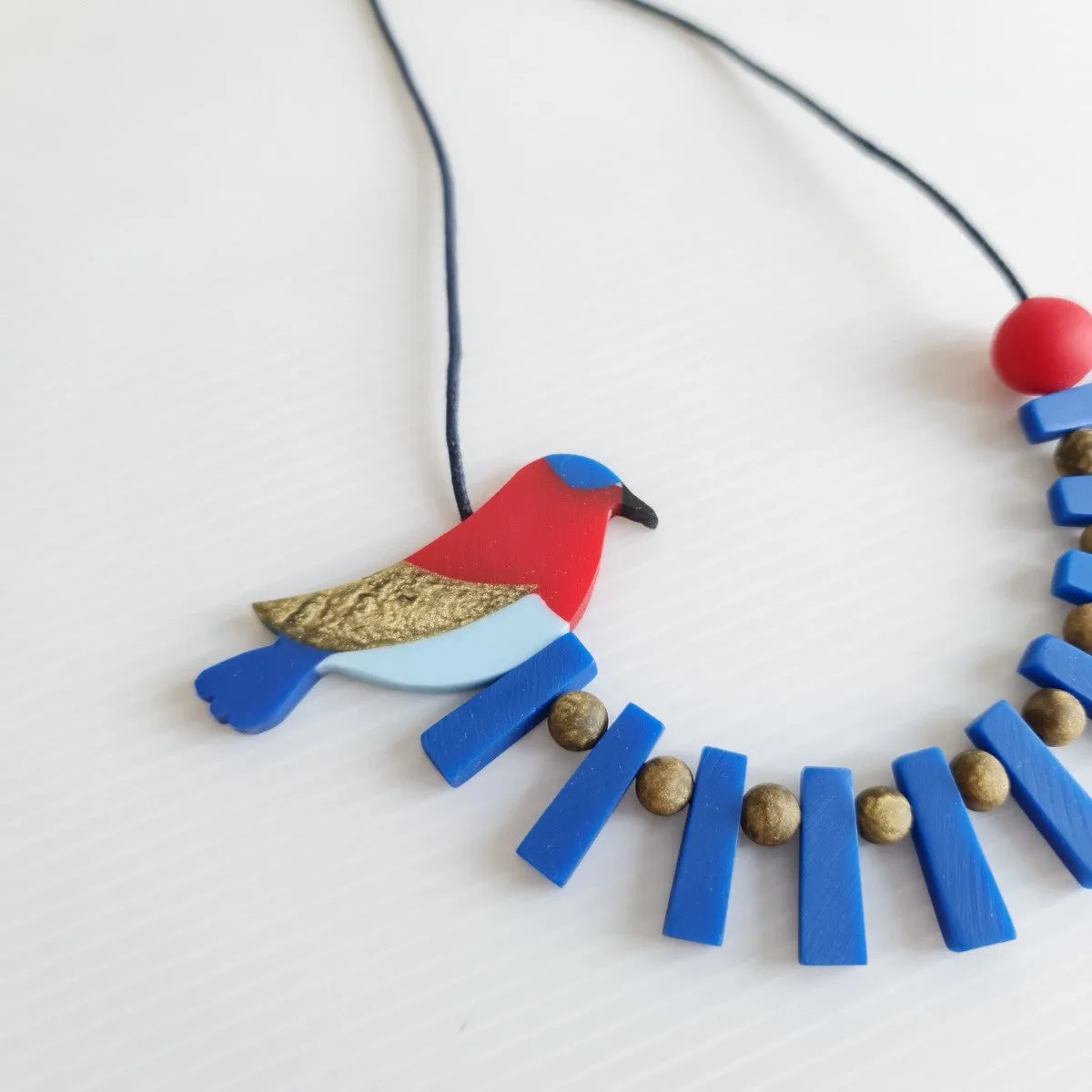 Crimson Sunbird Necklace