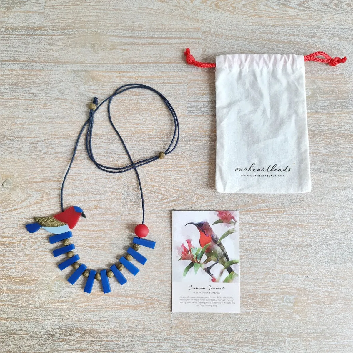 Crimson Sunbird Necklace