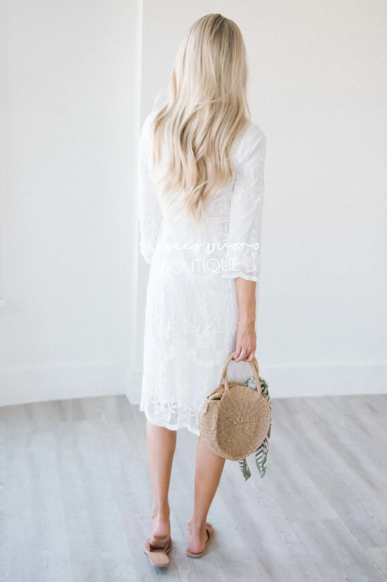 Day Dreamer Lace Dress in White