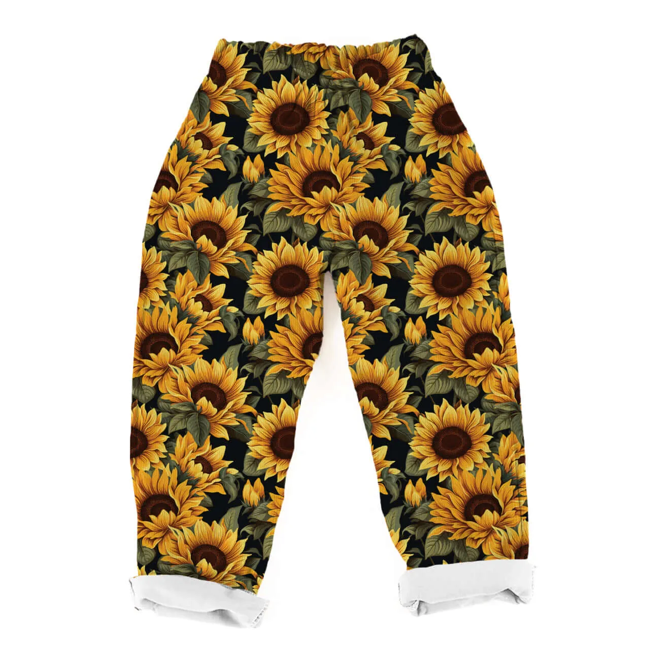 Denim Vintage Trousers - Sunflowers