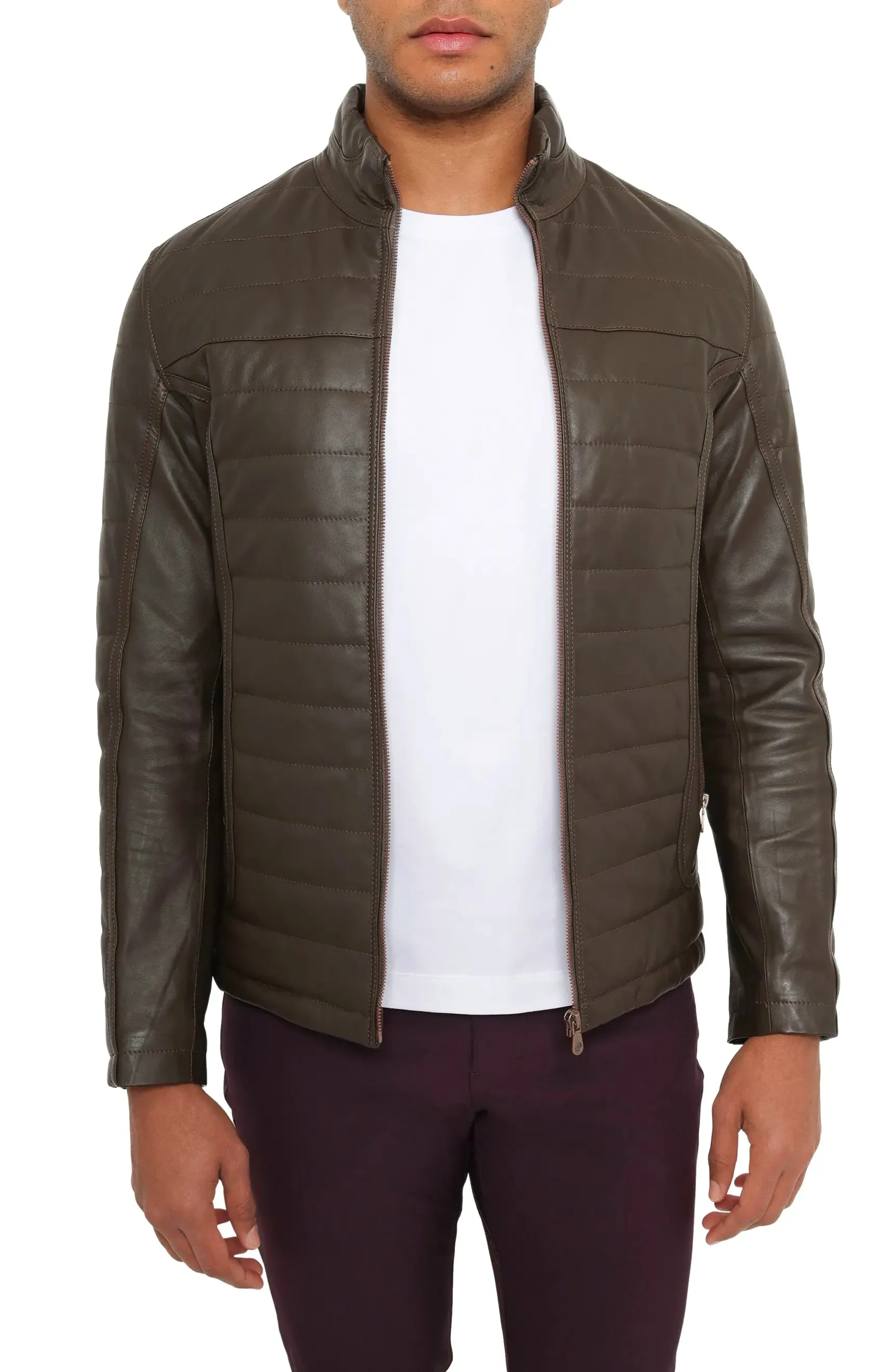 DINO Leather Bomber Jacket