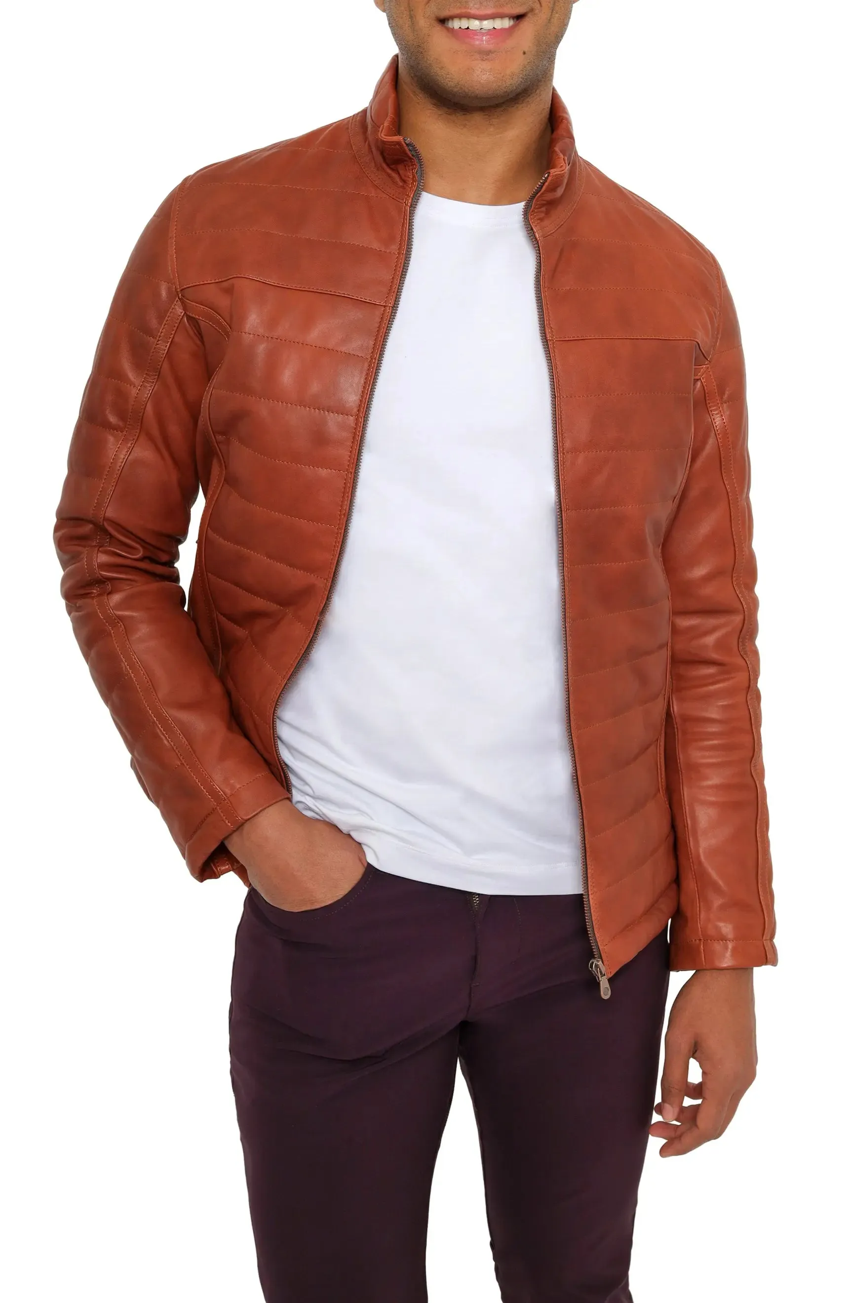 DINO Leather Bomber Jacket