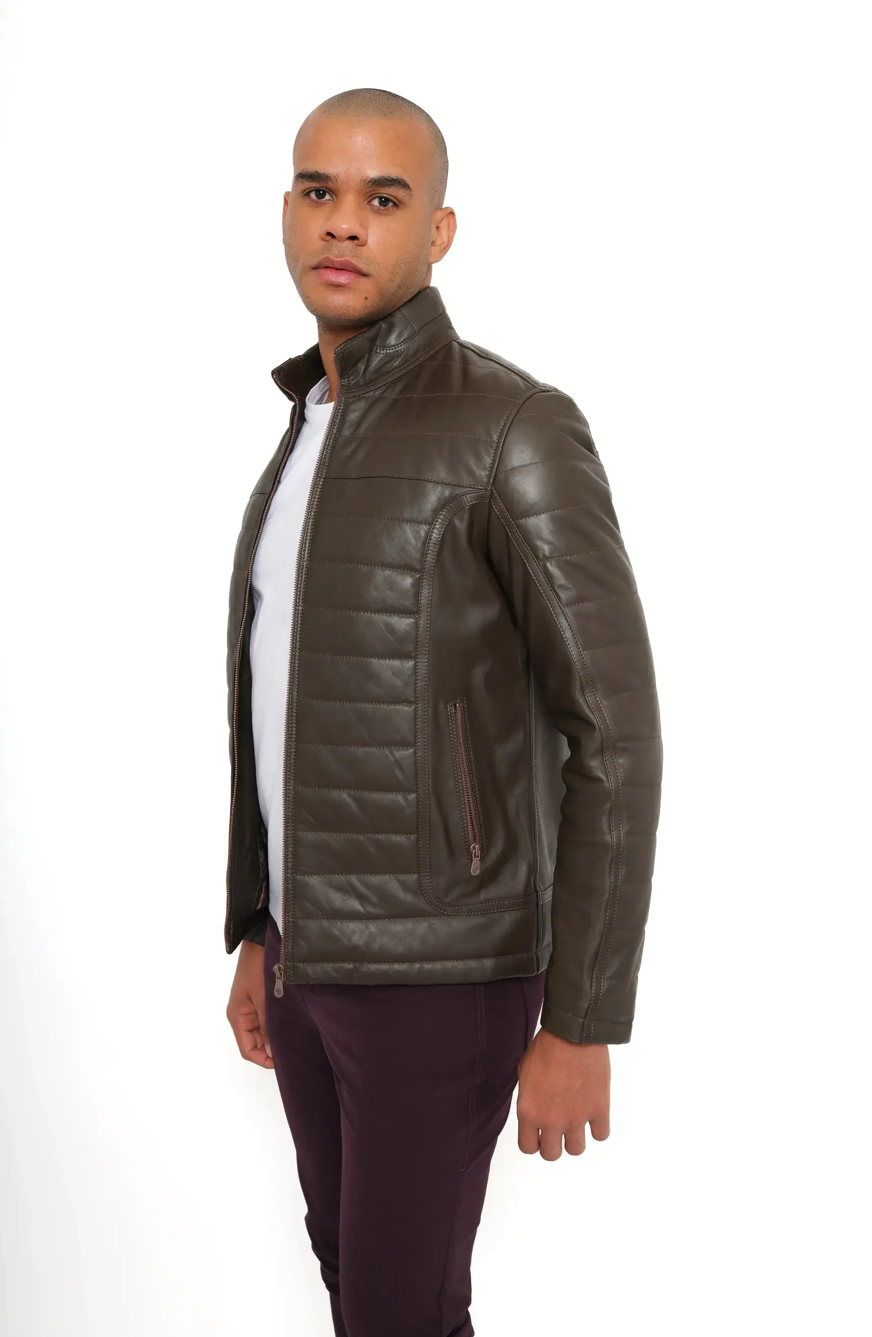 DINO Leather Bomber Jacket