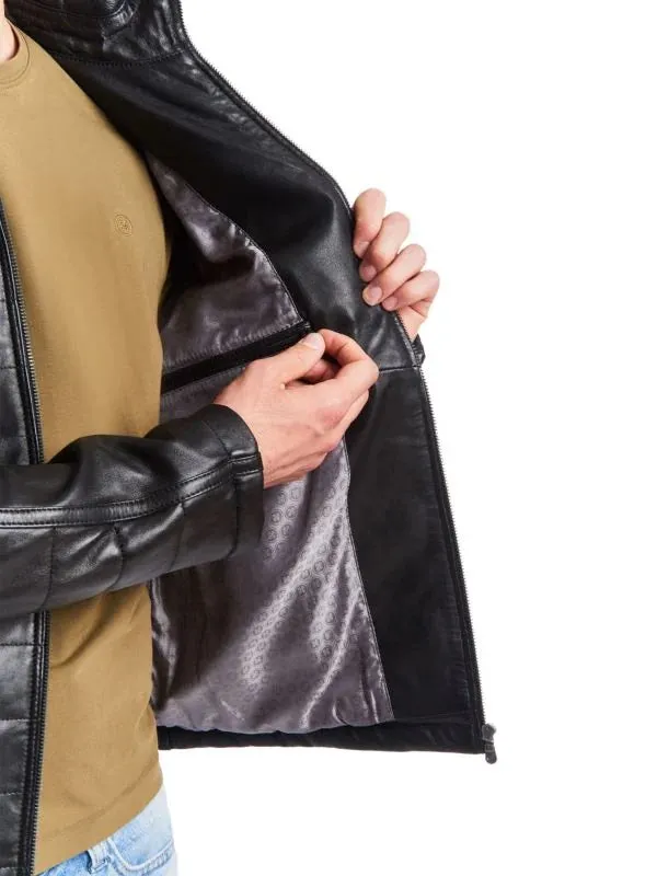 DINO Leather Bomber Jacket